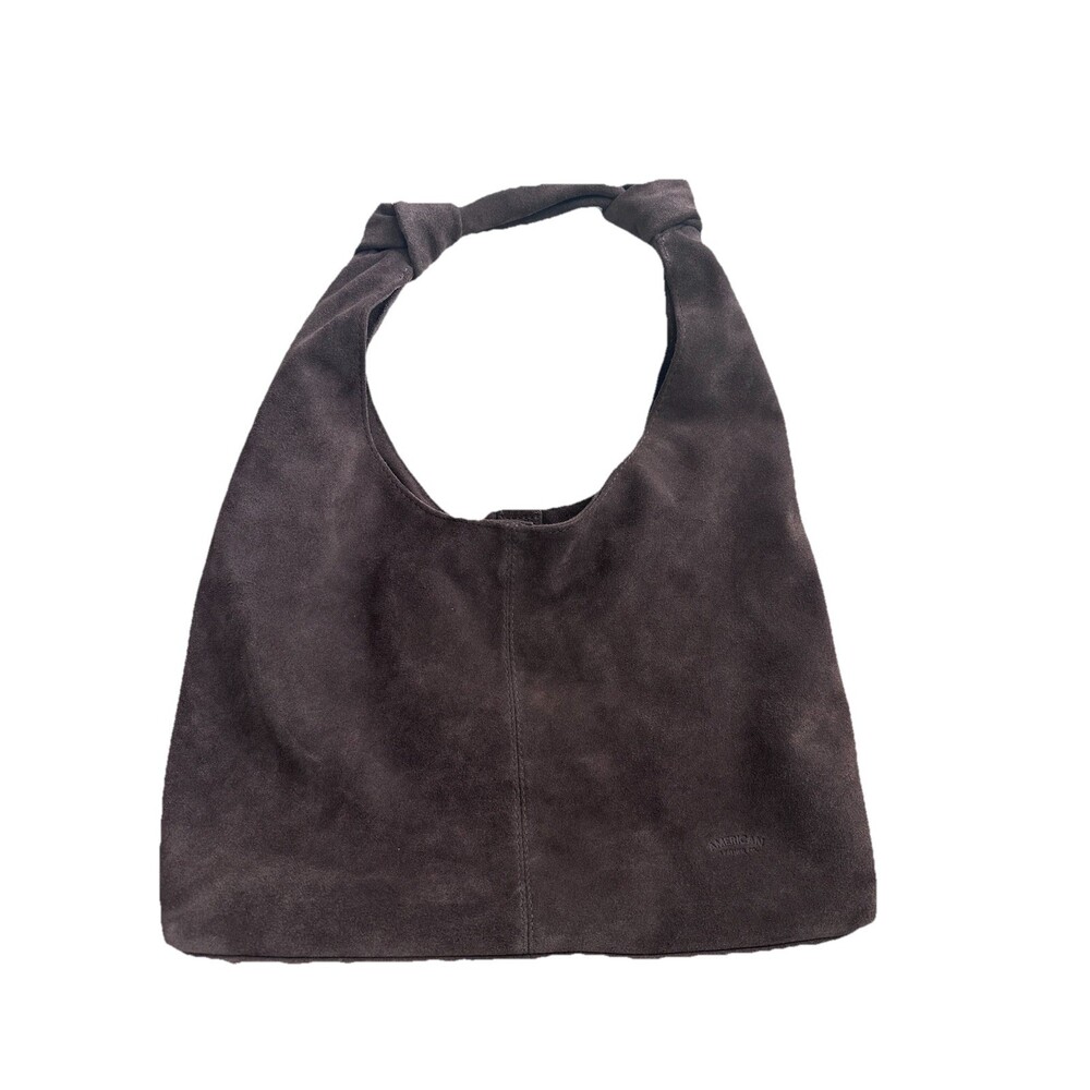 American Leather Co. Marietta Knot Brown Suede Hobo Bag Purse  (MSRP $195)